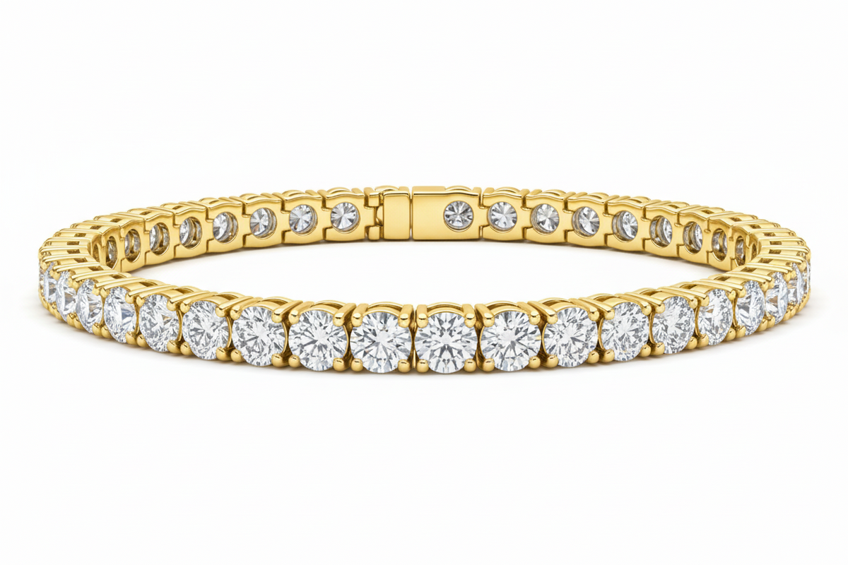 7ct Tennis bracelet 14k yellow gold